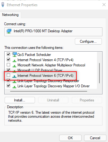Why do Web Pages Load Slowly - How to Fix It 62 Uncheck-Internet-Protocol-Version