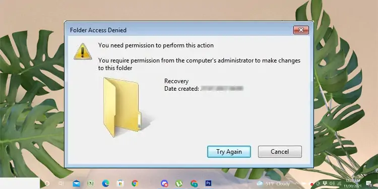 Fix: You Require Permission From Administrators to Make Changes to This Folder