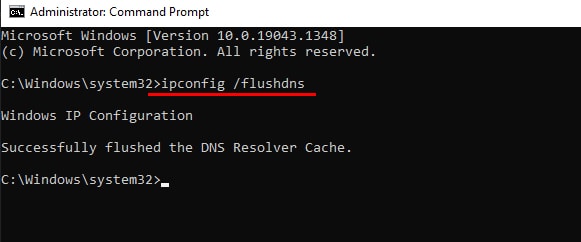 flush dns to fix websites not loading