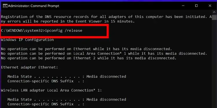 ipconfig-release