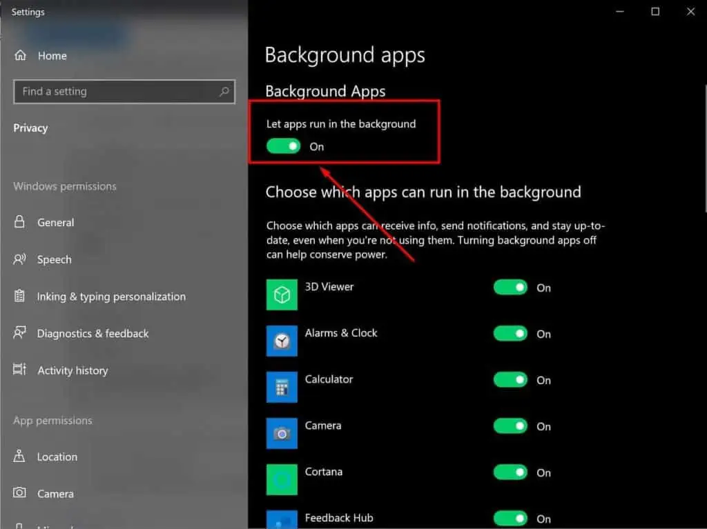 Why do Web Pages Load Slowly - How to Fix It 44 let-apps-run-in-background-1024x767