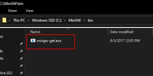 mingw-exe-file