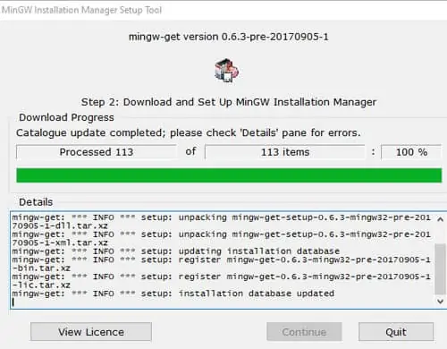 mingw-insatallation-package-setup