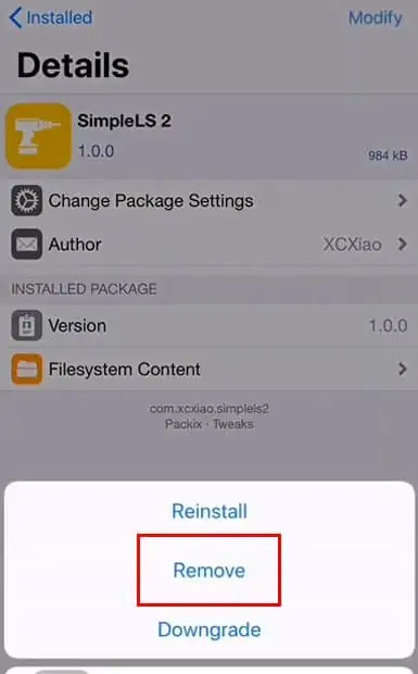 remove