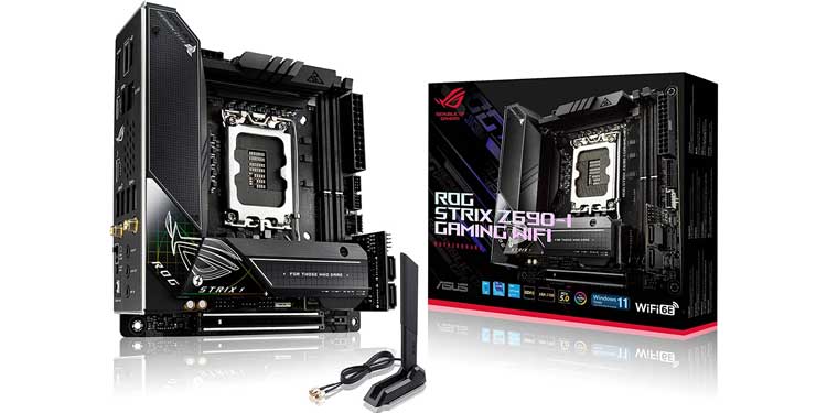 Best LGA 1700 Intel Motherboards in 2022 13 ASUS ROG Strix Z690-I Gaming WiFi - Best for a Mini-ITX Build