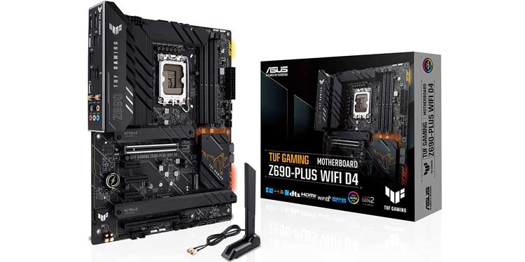 Best LGA 1700 Intel Motherboards in 2022 14 ASUS TUF Gaming Z690-Plus WiFi D4 - Best with DDR4 and PCIe 5.0 Support