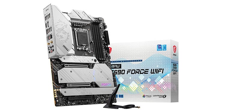Best ATX Motherboards in 2022 17 MSI-Z690-Force---Best-Z690-Motherboard-for-White-Silver-PC-Build