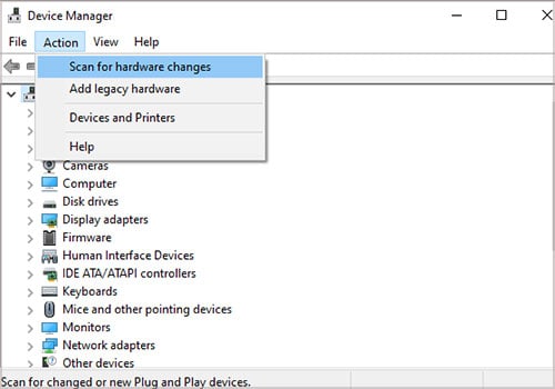 Scan-for-hardware-changes