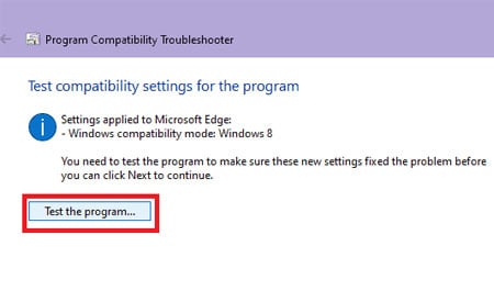 Test the Program