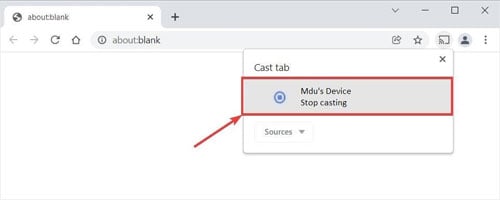 cast-tab select devices