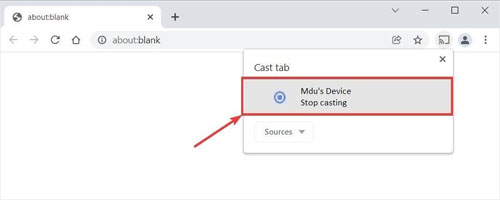 cast-tab select devices