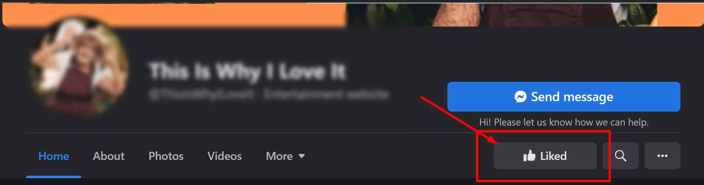 click the liked button