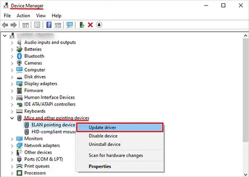 device-manager-mouse-uninstall-driver