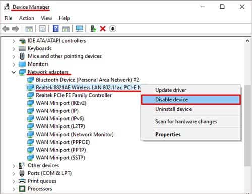 disable-wireless-driver