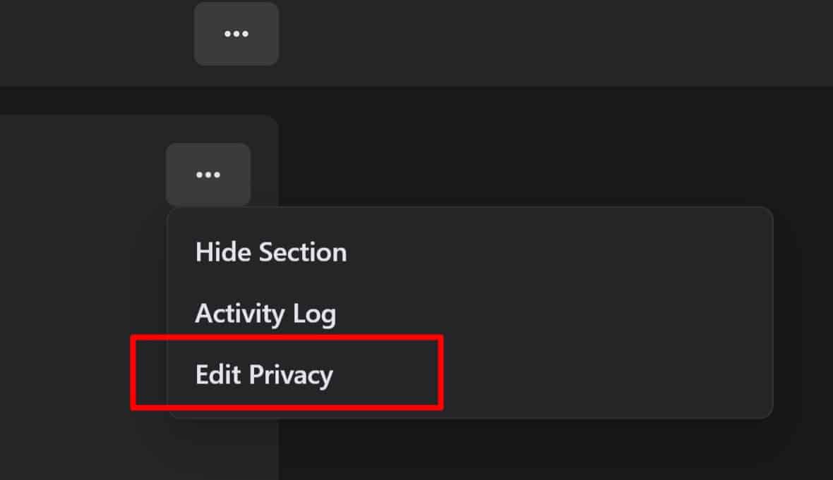 edit privacy
