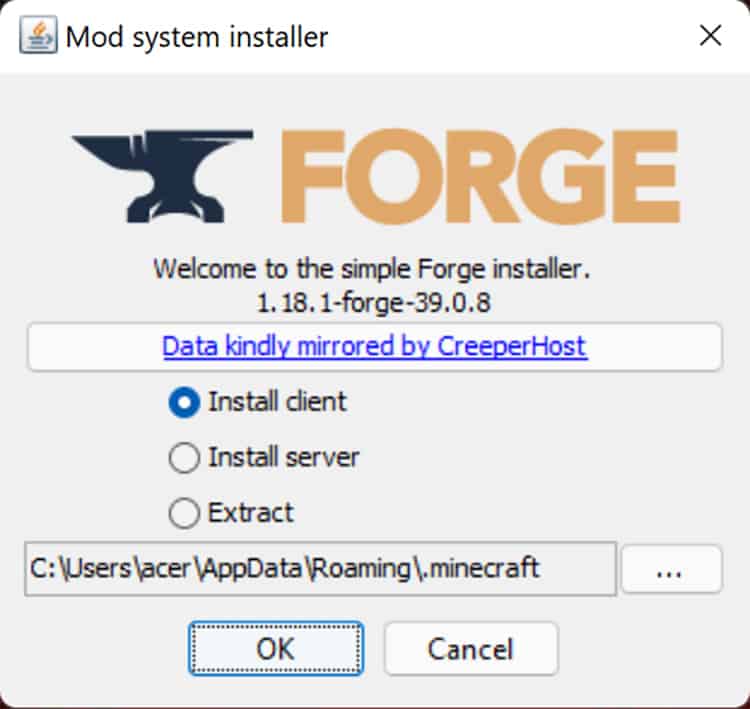 forge installation