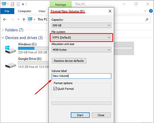 format-drive-file-system