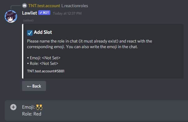lawliet add slot options