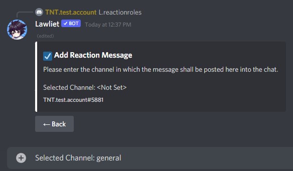 lawliet select channel general