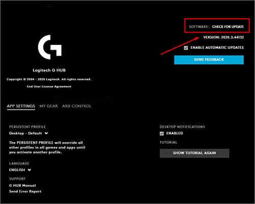 logitech version update