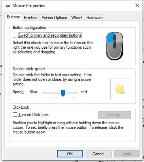 mouse properties