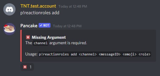 pancake reactionroles add full command