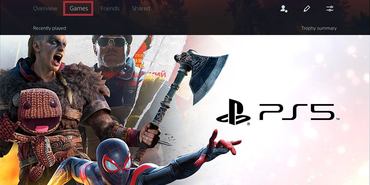 playstation 5 game tab
