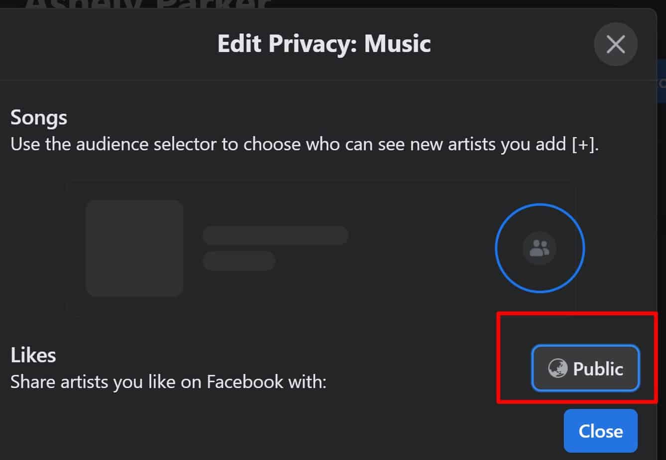 select public in likes