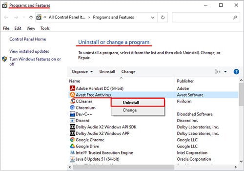 uninstall-antivirus