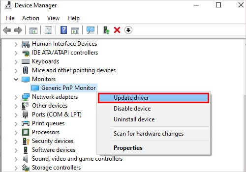 updatemonitor driver