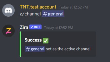 zira set active channel