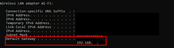 default gateway