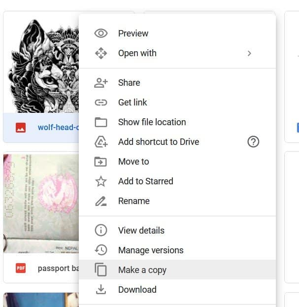Make a copy