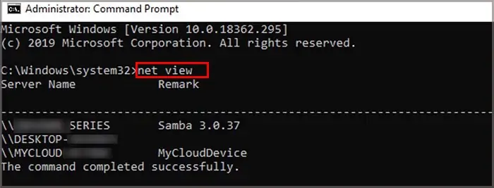 Running-netview-command