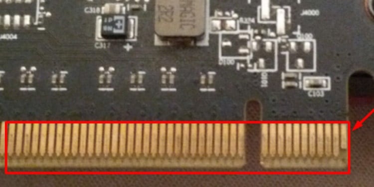 Stains on PCIe Slots