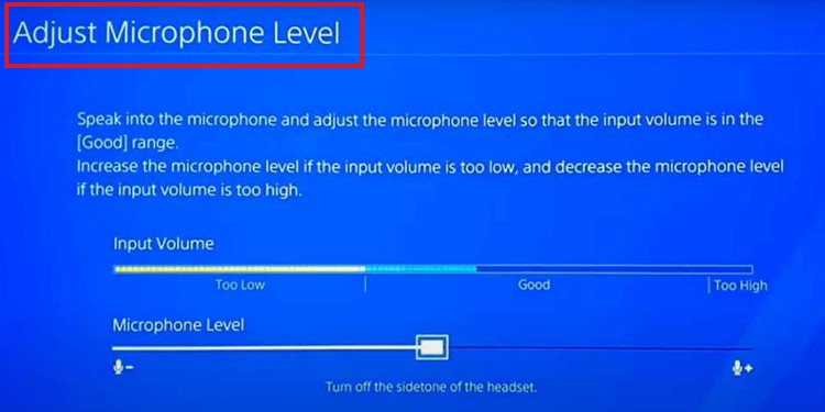 adjust mic level adjust mic level