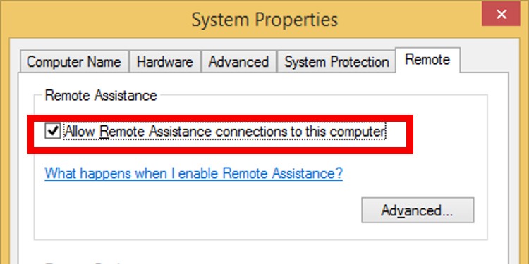 allow remote assistance