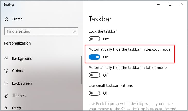 automatically-hide-the-taskbar-on-desktop-mode