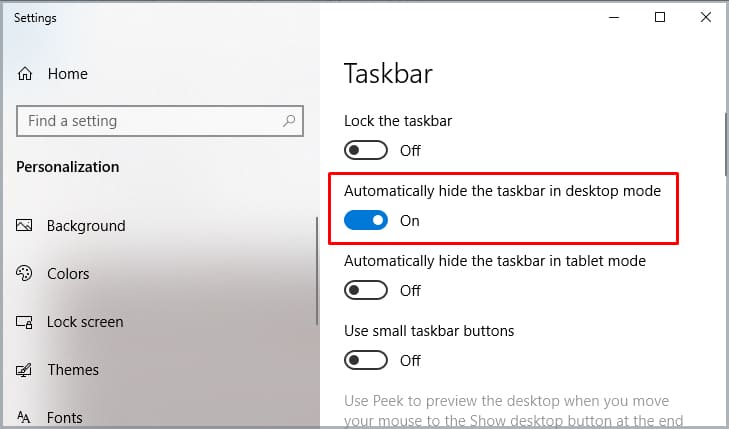 [Fix] Taskbar Wont Go Away in Fullscreen