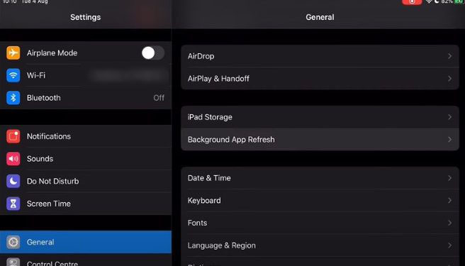 background refresh toggle