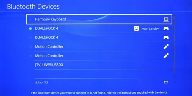 Bluetooth-devices-menu-ps4