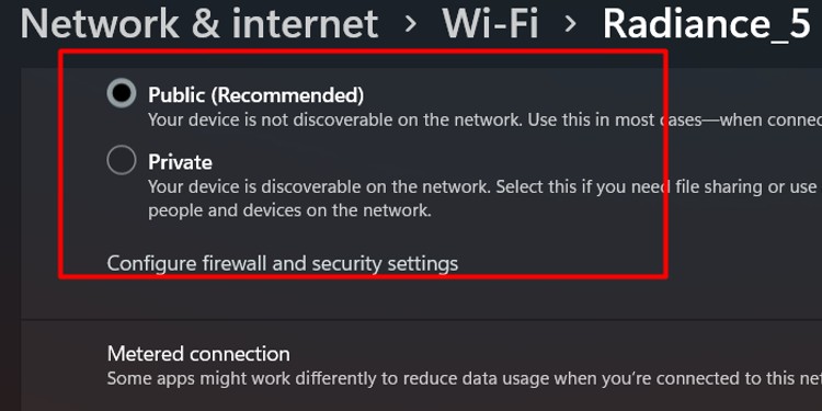 change network settings