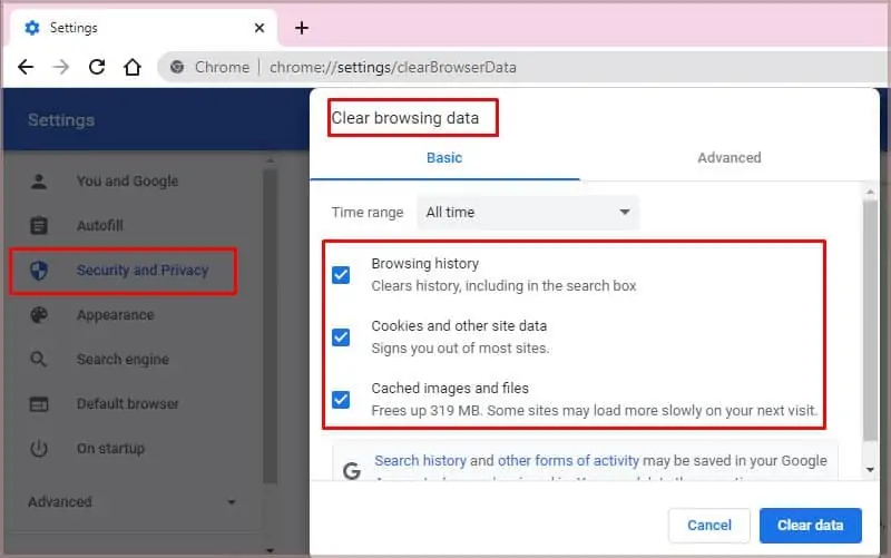 Google Chrome Not Saving Passwords - 13 Ways To Fix It 38 clear-browsing-data-2