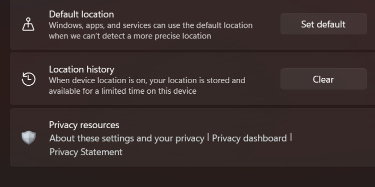 clear location history