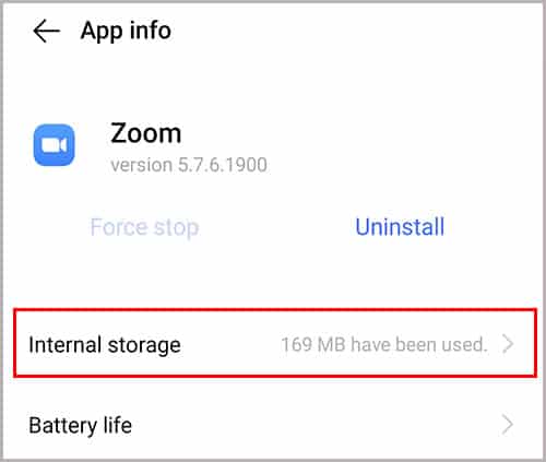 click-on-internal-storage