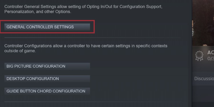 general controller settings