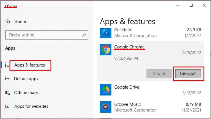 Google Chrome Not Saving Passwords - 13 Ways To Fix It 43 google-chrome-uninstall