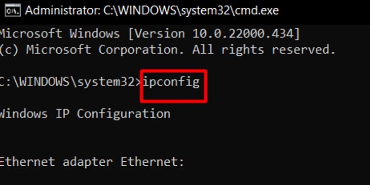ipconfig