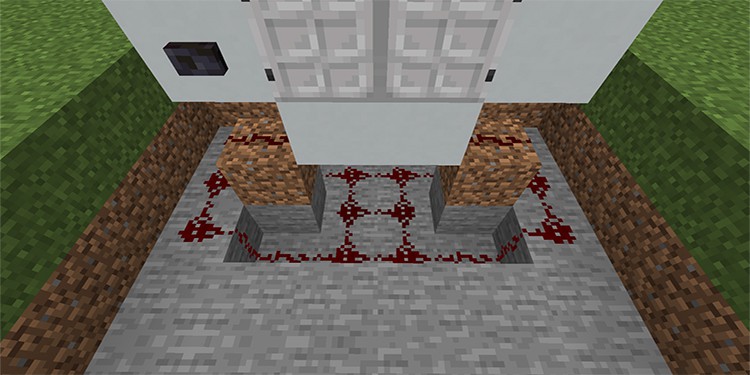 iron door automatic redstone circuit