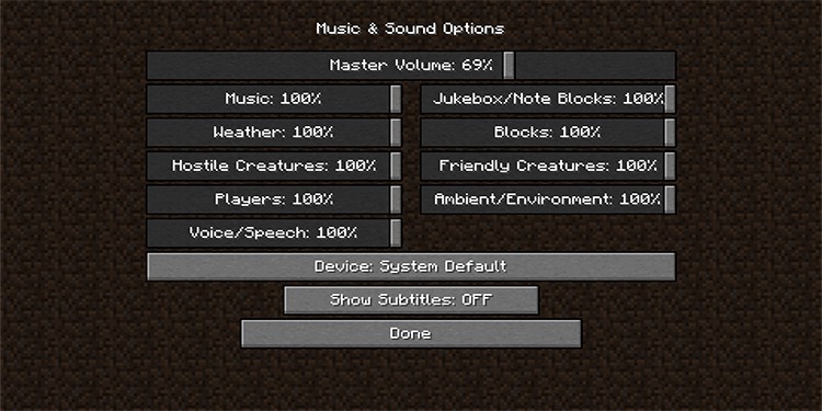 minecraft audio
